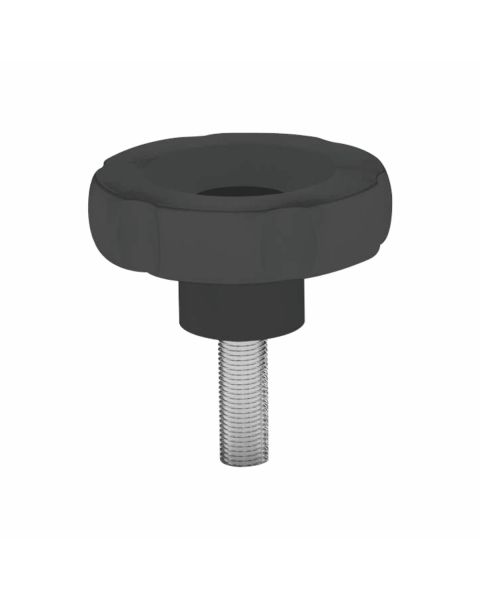 Man�pulo 1/4�� com porca preto 015