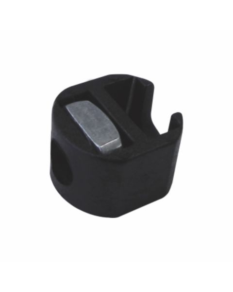 Porca Meia-Lua Pl�stica Rosca �� preto 015