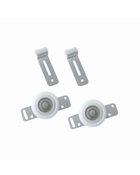 Sistema para Porta de Correr TRIO 03 - Kit para 1 Porta Zincado branco