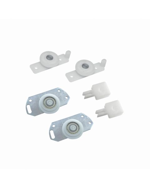 Sistema para Porta de Correr TRIO 06 - Kit para 1 Porta Zincado branco