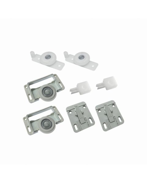 Sistema para Porta de Correr DUO 05 - Kit para 1 Porta Zincado branco
