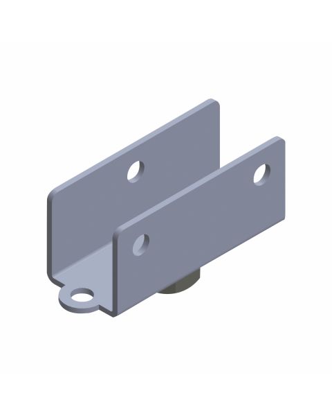 Suporte ‘‘U’’ com Porca M8 epoxi preto fosco