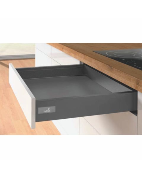 Kit Gaveta Atira Baixa antr�cito 470mm com amortecimento