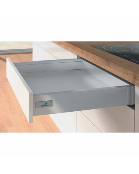 Kit Gaveta Atira Baixa cinza 420mm com amortecimento