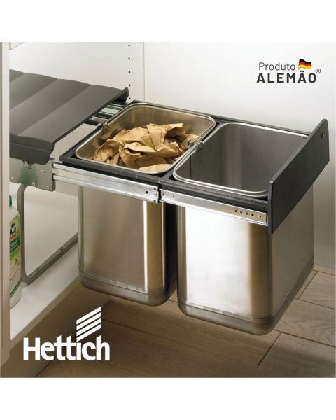 Lixeira Dupla Inox