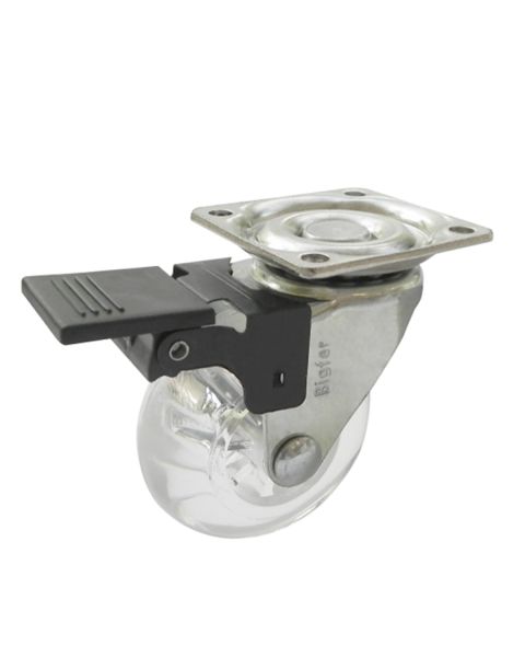 Rodizio Silicone 50mm com trava