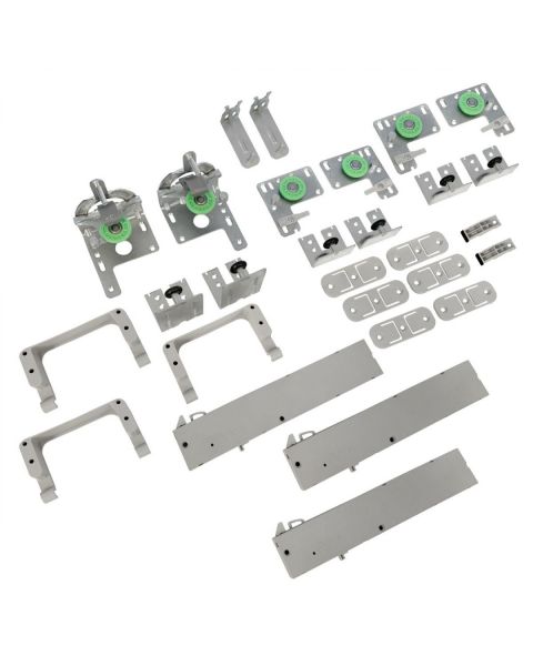 Sistema para Porta de Correr SUPER 40 P/ 3 PORTAS C/ AMORT Zincado...