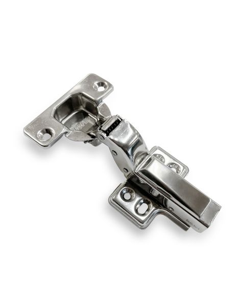 Dobradiça Inox 35 super alta com amortecimento e calço clip