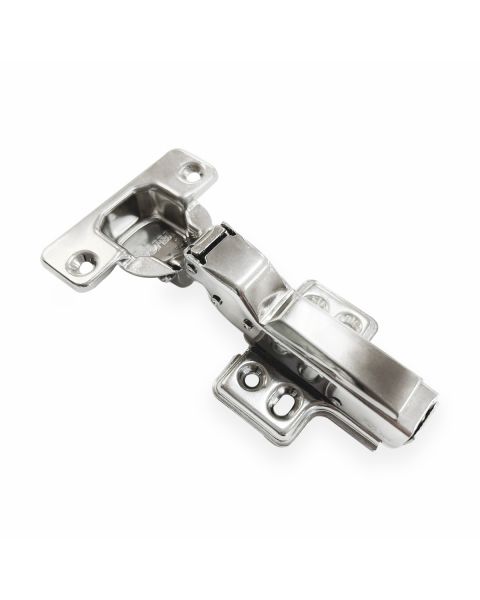 Dobradiça Inox 35 alta com amortecimento e calço clip