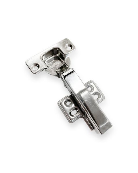 Dobradiça Inox 35 baixa com amortecimento e calço clip