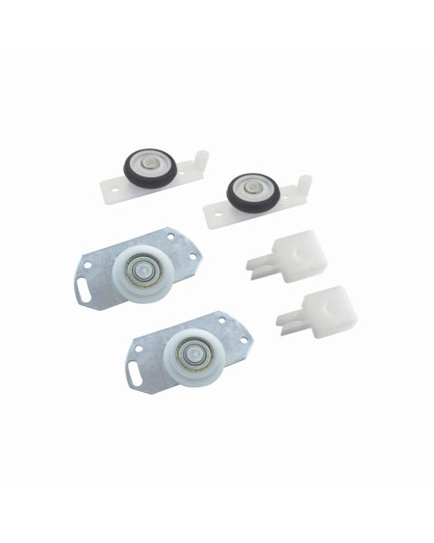 Sistema para Porta de Correr TRIO 07 - Kit para 1 Porta Zincado branco